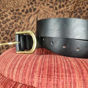 New Black Belt with Brass Buckle. Size 38